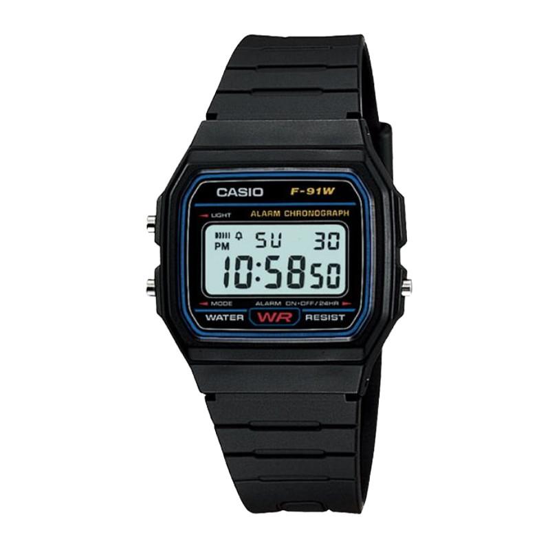 Đồng Hồ Nam Dây Nhựa Casio F-91W-1DG | F-91W-1 PIN 7 NĂM