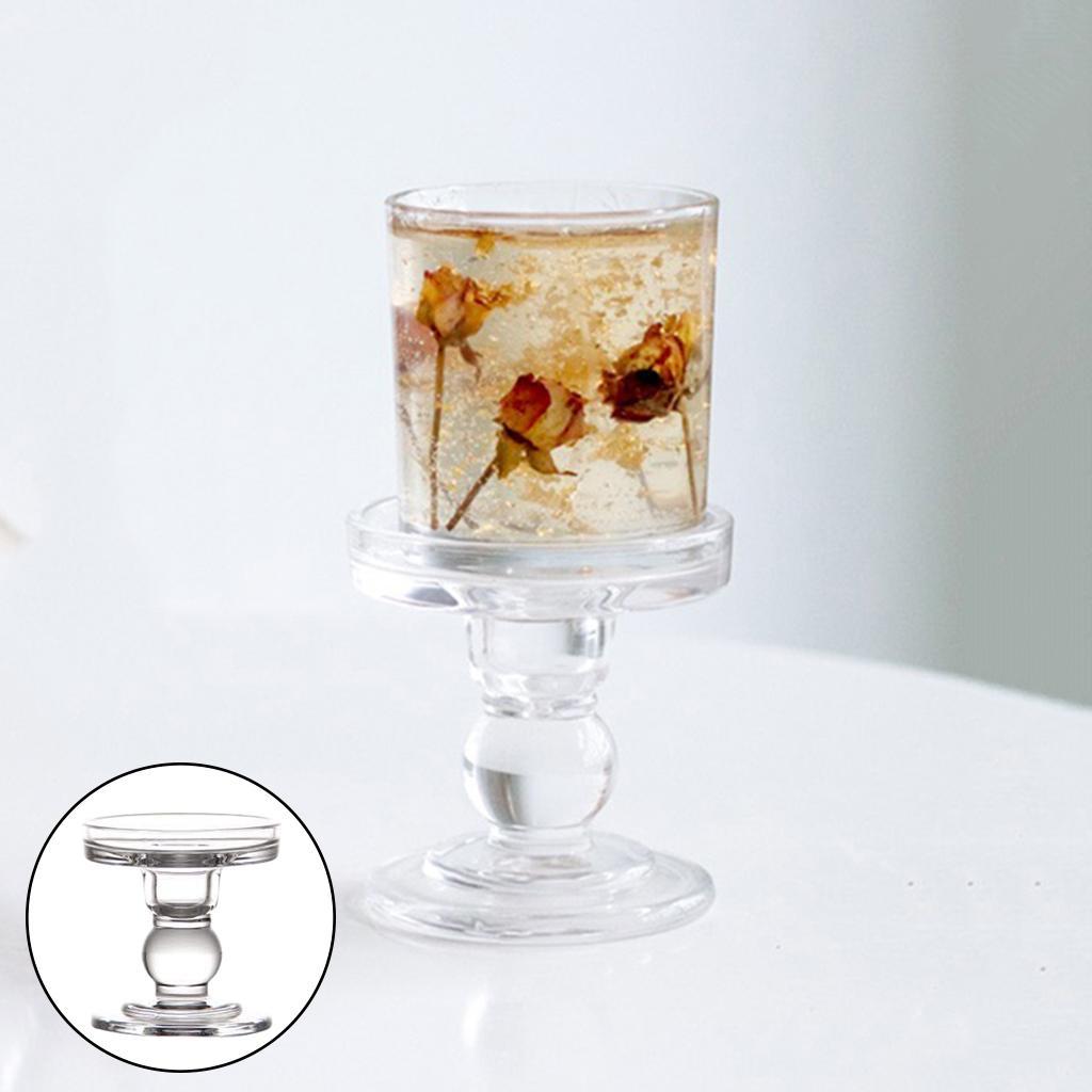 Transparent Glass Candle Holder Candle Stand Candlestick;