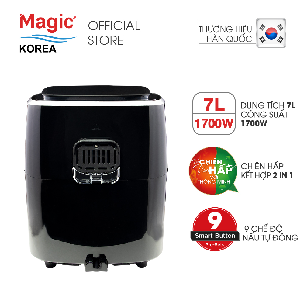 Nồi chiên không dầu kết hợp hấp Magic Korea A700 7L - Hàng chính hãng