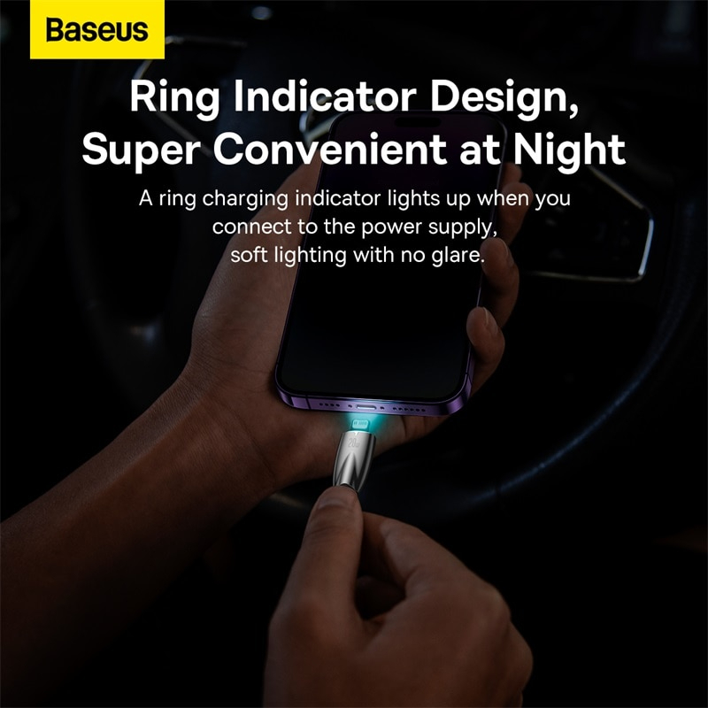 Cáp Sạc Nhanh Cho iPhone 14 Series Baseus Glimmer Series Fast Charging Data Cable Type-C to iP 20W Hàng Chính Hãng