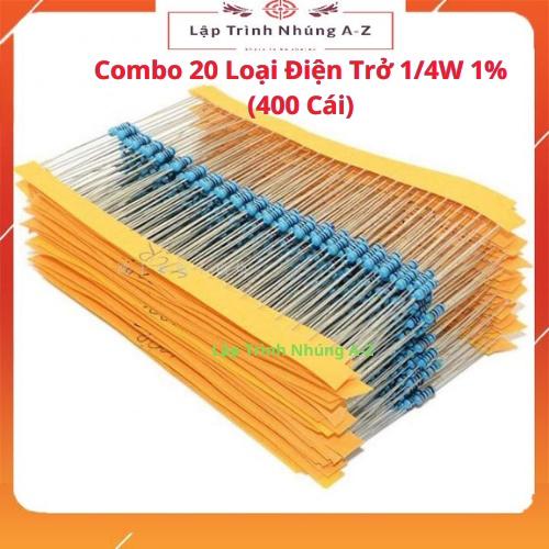 [Lập Trình Nhúng A-Z][G6] Combo 20 Loại Điện Trở 1/4W 1% (400 Cái)