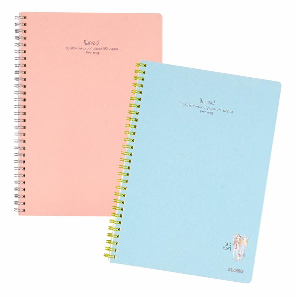 Sổ lò xo 80 trang B5 Klong caro, chấm bi, kẻ ngang, Self Planner chọn bìa