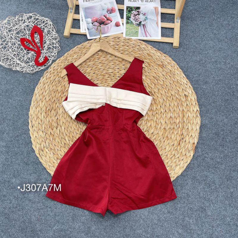 Set bộ Jum tacta nơ ngực, Bộ Jumpsuit thiết kế nơ ngực