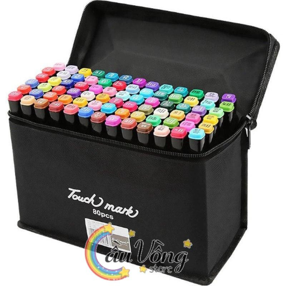 Bộ 80 bút màu Touch Mark chính hãng màu đen cao cấp