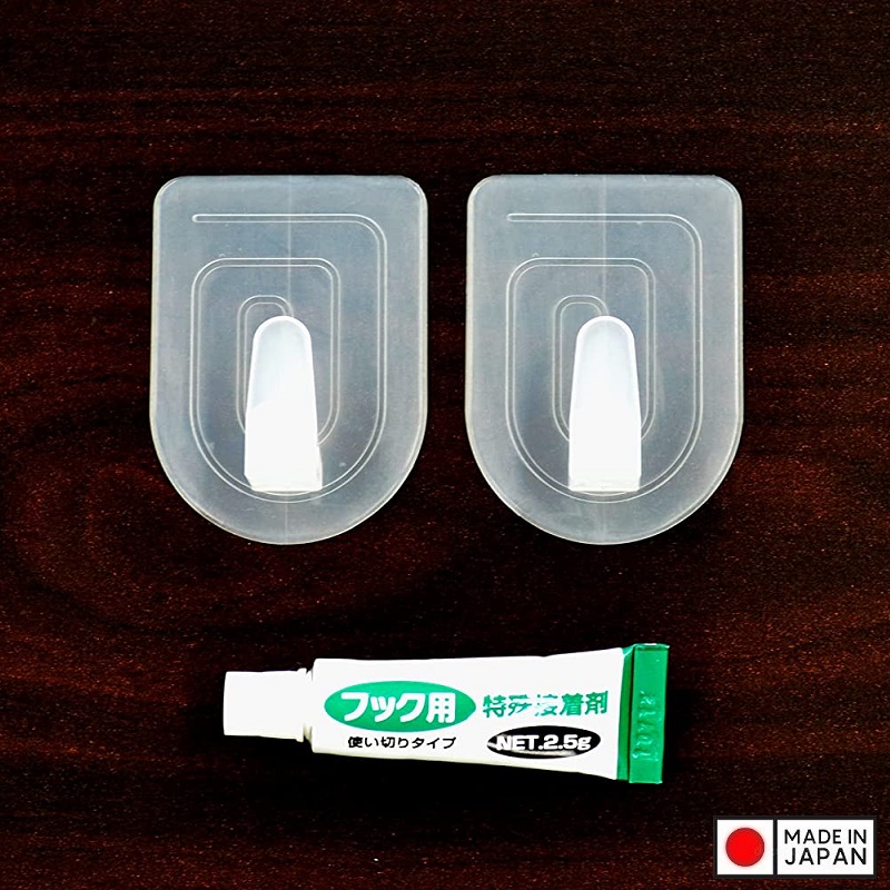 Set 02 móc dính + tuýp keo dán Kokubo Hook size M - Made in Japan