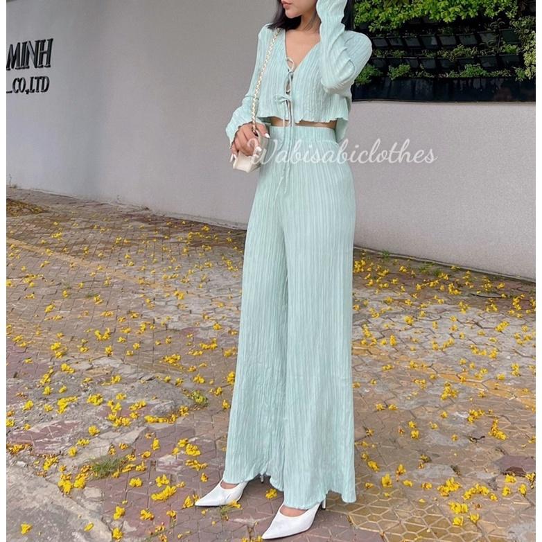 Set crop cột dây wabisabi N0203