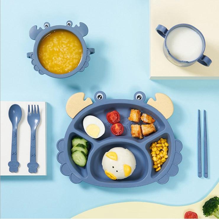 Bộ Ăn Dặm Lúa Mạch Hình Cua Cho Bé Ngộ Nghĩnh