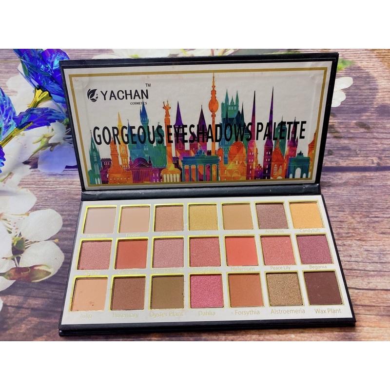 Bảng Phấn Mắt 21 Ô Màu Trang Điểm, Phấn Nhũ Bắt Sáng Gorgeous Eyeshadows Palette Pháp