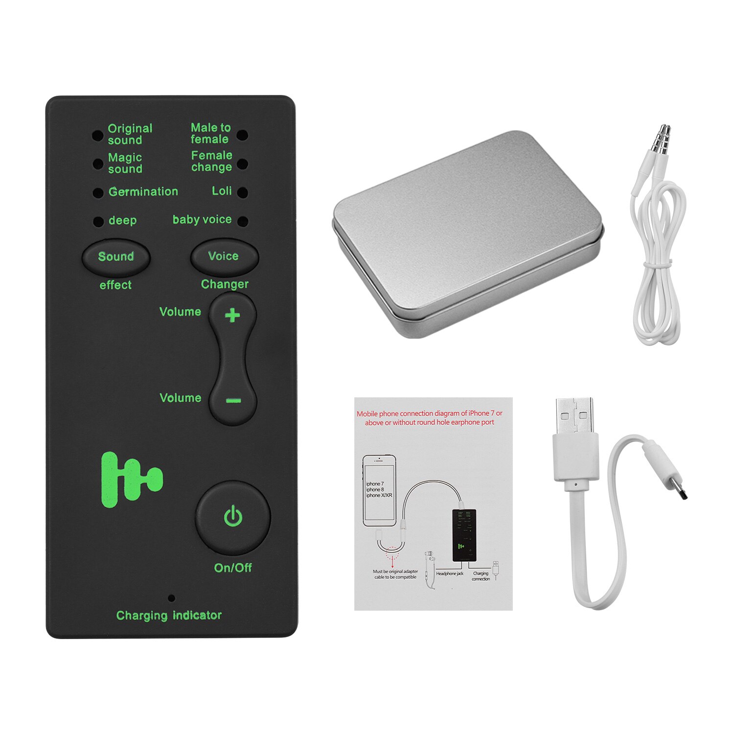 Soundcard M1 Chuyển Đổi Âm Thanh Với 8 Chế Độ Sử Dụng Cho Điện Thoại, PC, Máy Tính Bảng - Tích Hợp Pin Dung Lượng 400mAh