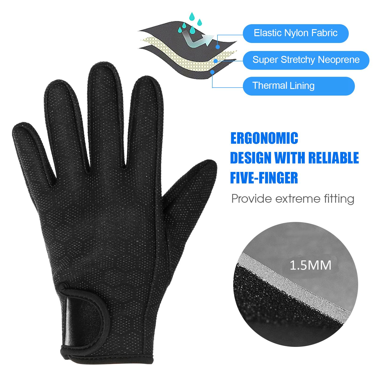 Găng Tay Lặn Bằng Cao Su Tổng Hợp 1,5Mm Chống Trượt Cho Nam Và Nữ