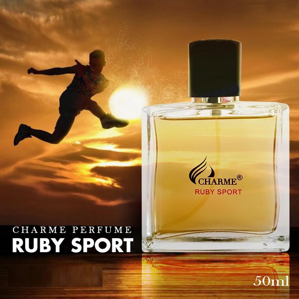 Nước hoa nam thơm lâu, Charme Ruby Sport, nam tính, năng động đầy cuốn hút, đúng chất quý ông, 50ml