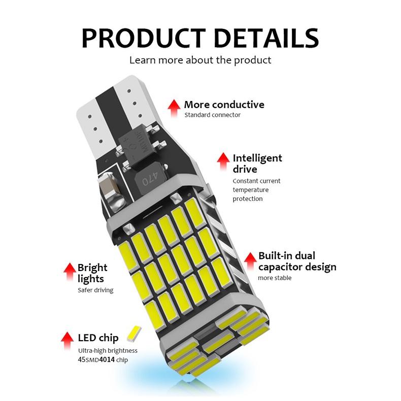 Đèn Led Tín Hiệu Canbus T15 4014 45smd Cho Xe Hơi