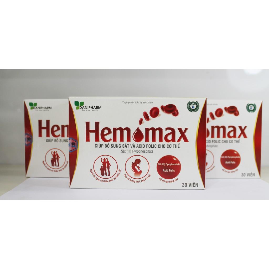 HEMOMAX - VIÊN UỐNG BỔ SUNG SẮT VÀ ACID FOLIC - HỖ TRỢ TẠO HỒNG CẦU - DÙNG CHO PHỤ NỮ MANG THAI - NGƯỜI THIẾU SẮT