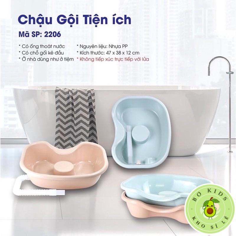 Chậu gội đầu tại giường cho người già, bà bầu, trẻ nhỏ Nhựa Việt Nhật  (NO: 2206 ) -Thau gội đầu tiện ích