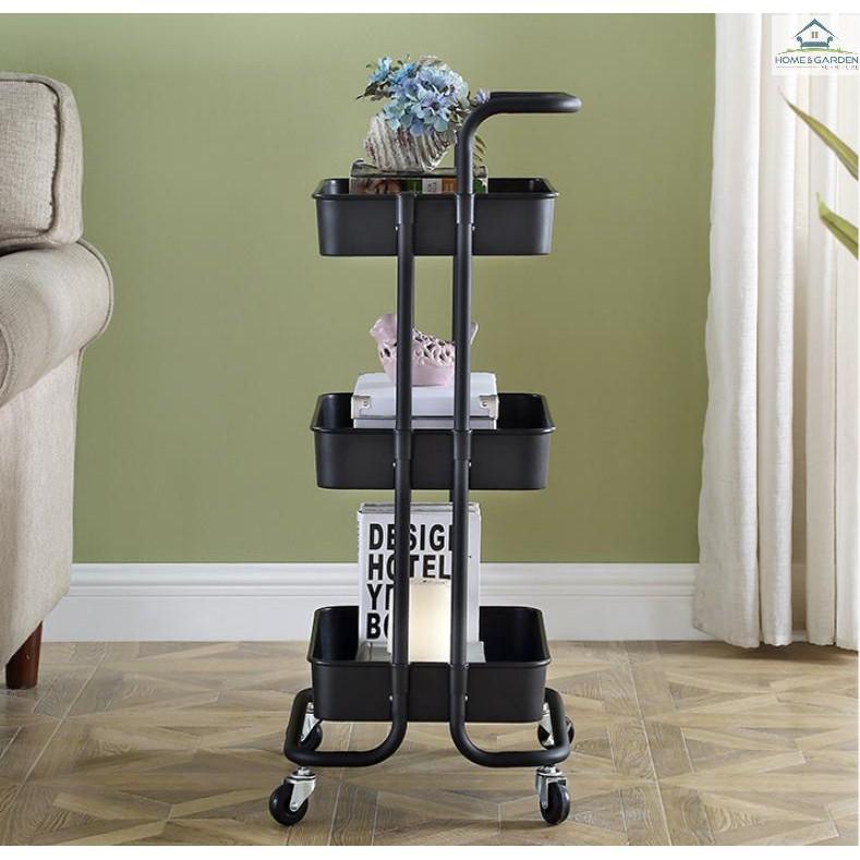 Kệ để đồ 3 tầng có bánh xe - Skylife