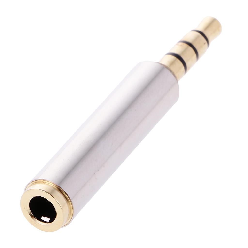 Gold Plated Stereo Audio Adapter 2.5mm Male to 3.5mm Female Jack for Headphone Microphone