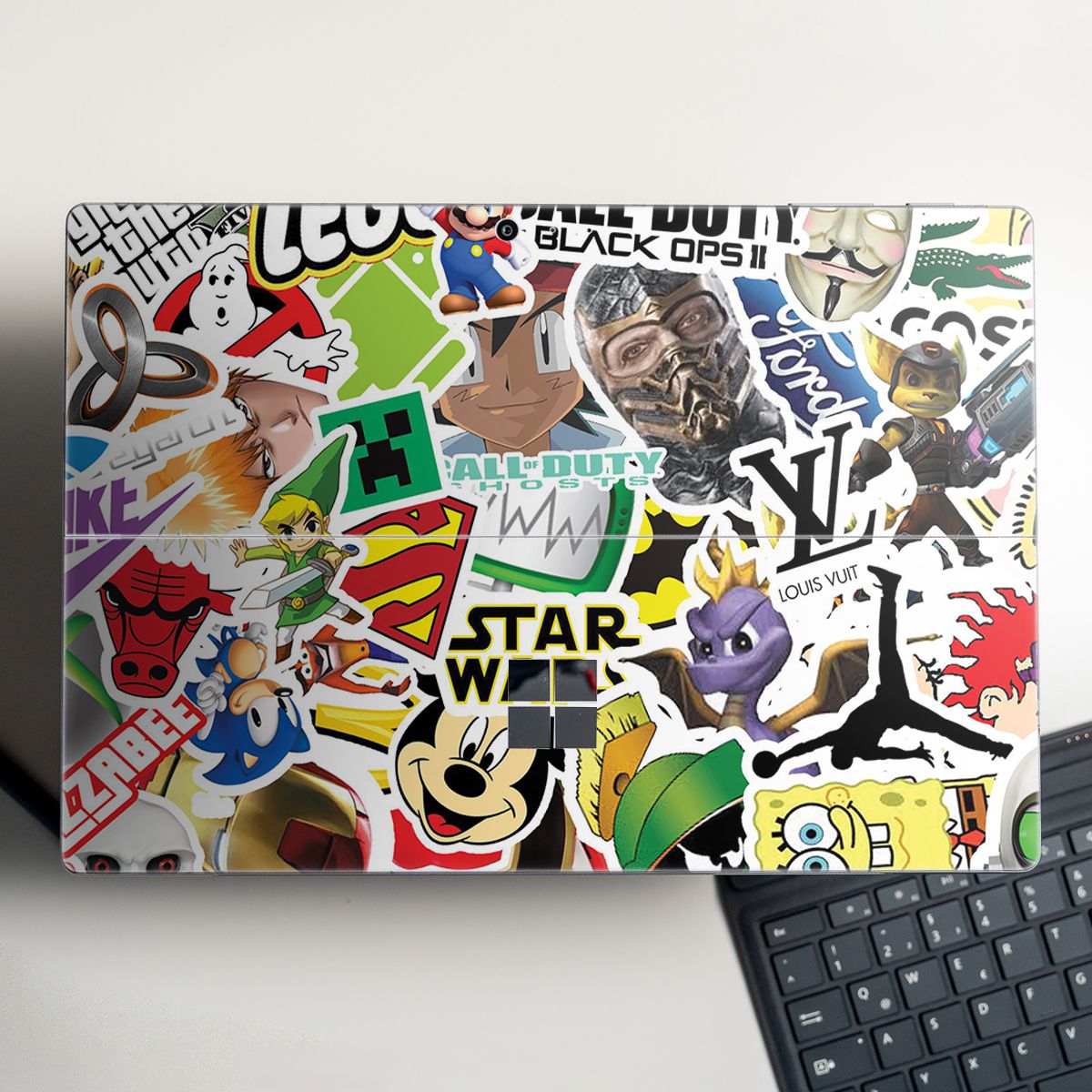 Skin dán hình sticker bomb x02 cho Surface Go, Pro 2, Pro 3, Pro 4, Pro 5, Pro 6, Pro 7, Pro X