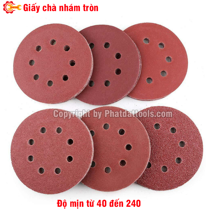 Giấy nhám chà tường cỡ giấy tùy chọn D125-180-230mm-Hộp 100 tờ