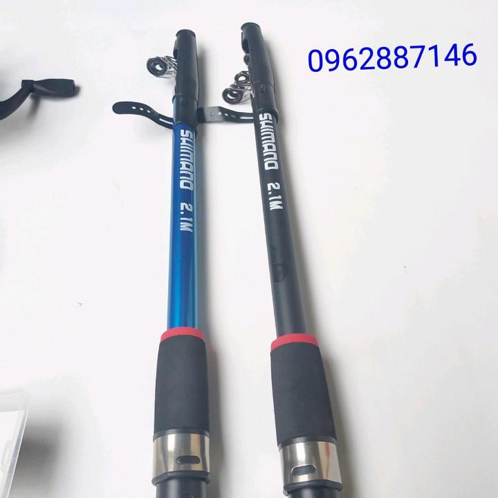 Bộ cần câu cá shimano 2m1 kèm máy và phụ kiện đầy đủ