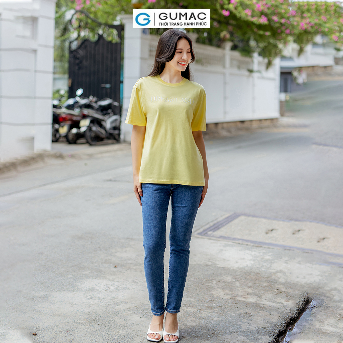Quần Jeans nữ slim tôn dáng thời trang GUMAC QJD06051
