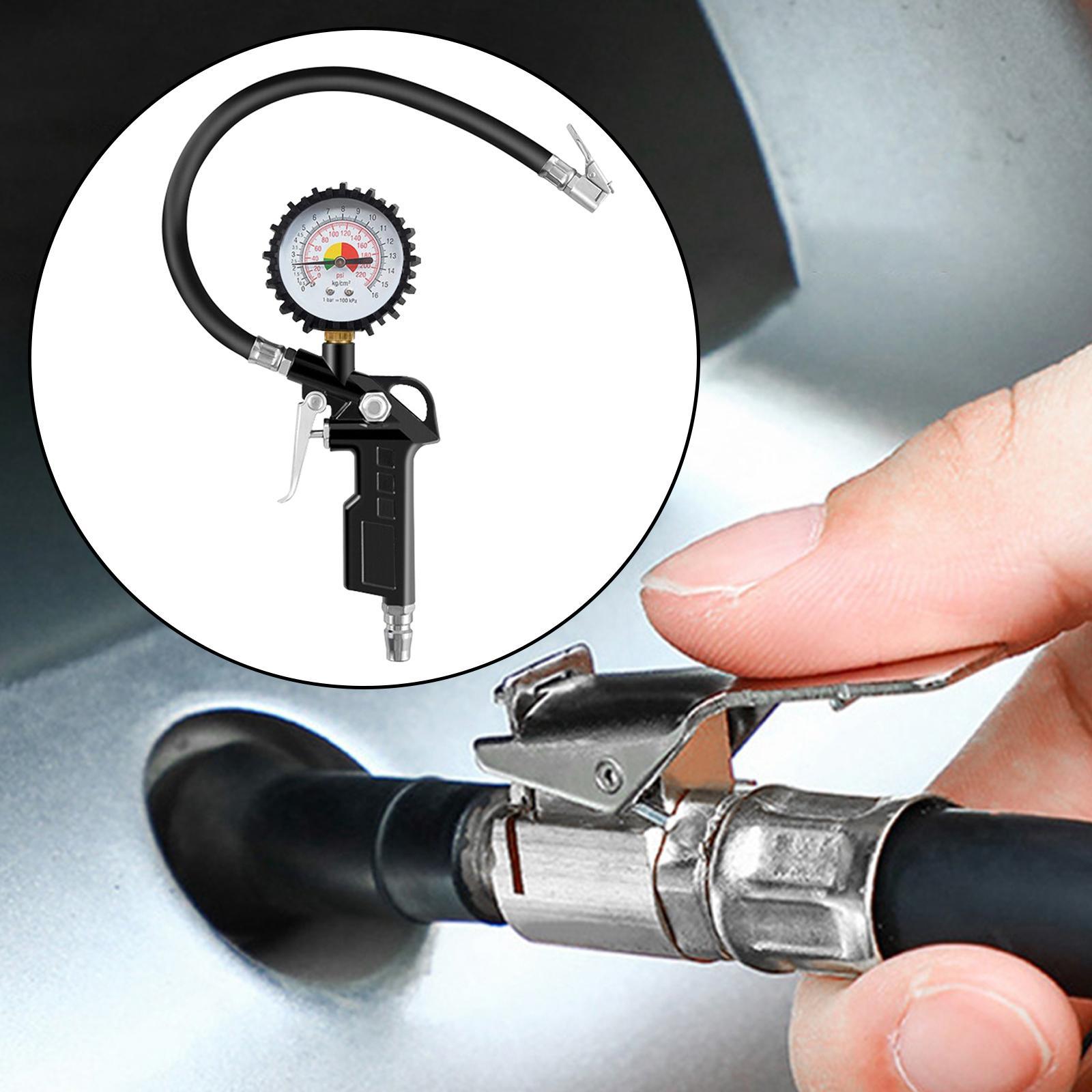Universal Tire Pressure Gauge Meter Long Tube Measurement Tool Portable High Precision Handheld Tyre Air Pressure Tester for SUV Car RV