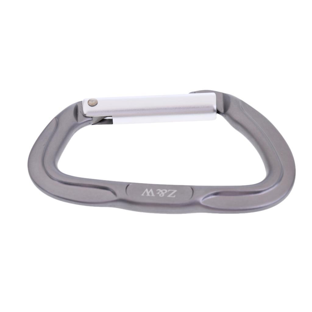 24KN Ultra-light Straight Gate D-shaped Carabiner Non Locking Outdoor Rock Climbing Rescue Rappelling