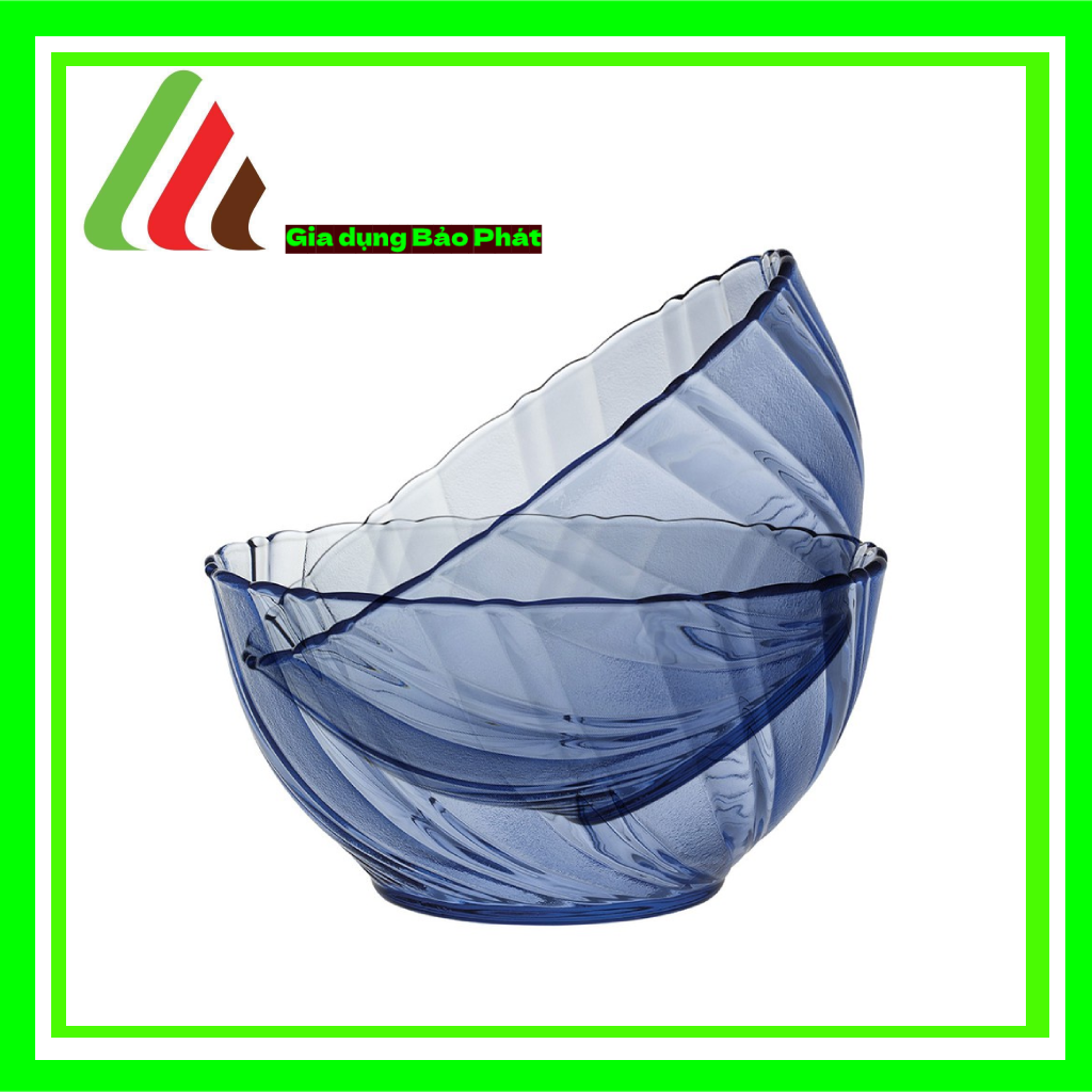 Bộ 2 tô thủy tinh chịu lực Duralex Beau Rigave cao cấp Pháp màu xanh marine 18cm