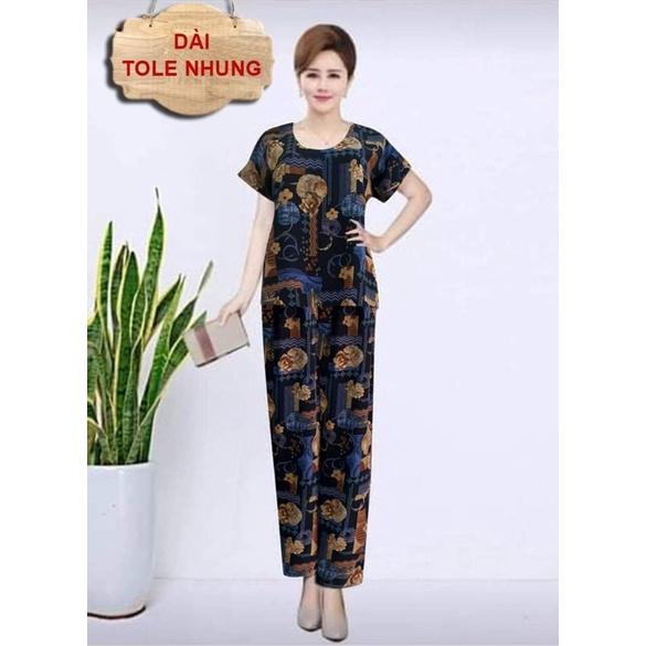 Đồ Bộ mặc nhà trung niên cho mẹ chất vải mát bigsize 40-80kg