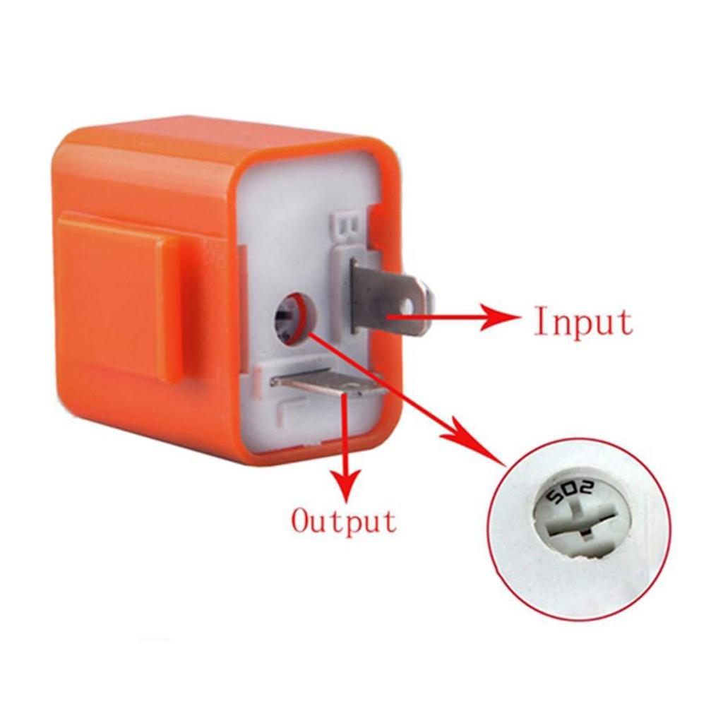 10x 2 Pin 12V Universal Motorcycle Electronic  Flasher For Motorcycle