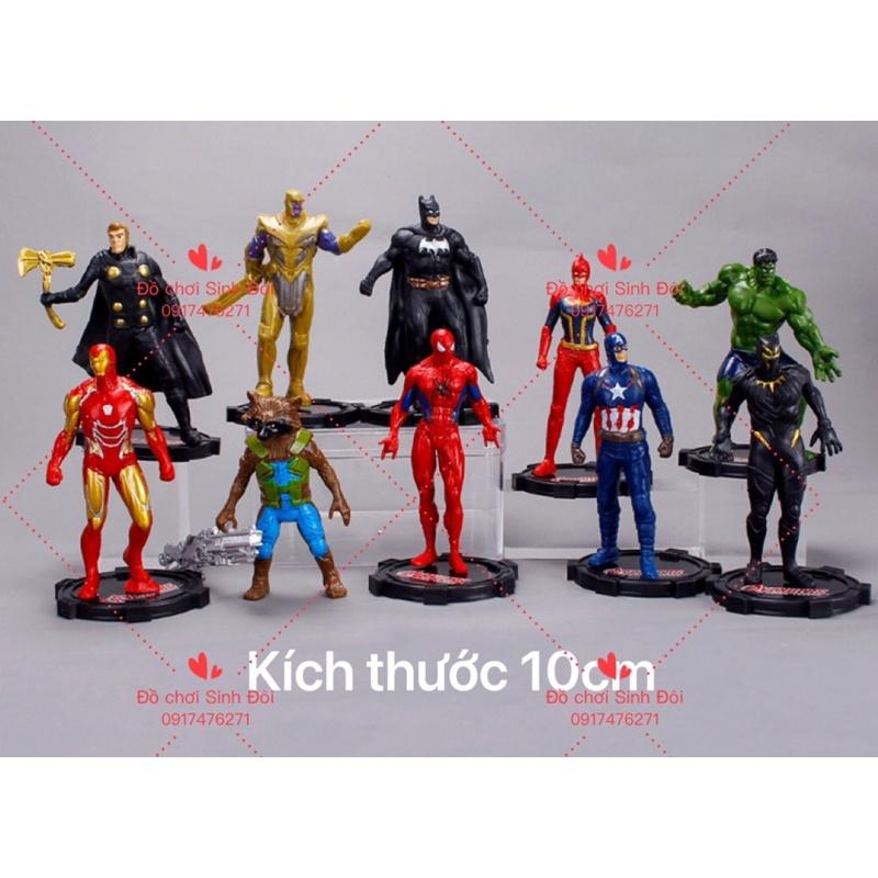 Mô hình 10 siêu nhân cao 10cm