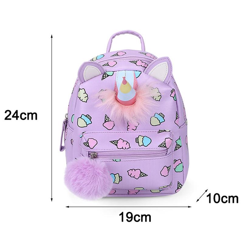 Mini Nhỏ Ba Lô Da Trẻ Em Học Túi Hoạt Hình Dễ Thương Kỳ Lân Bé Gái Ba Lô Mẫu Giáo Mầm Non Ba Lô Cho Bé