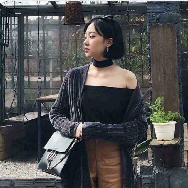 Áo Trễ Vai Choker Dài Tay - Hàng đẹp