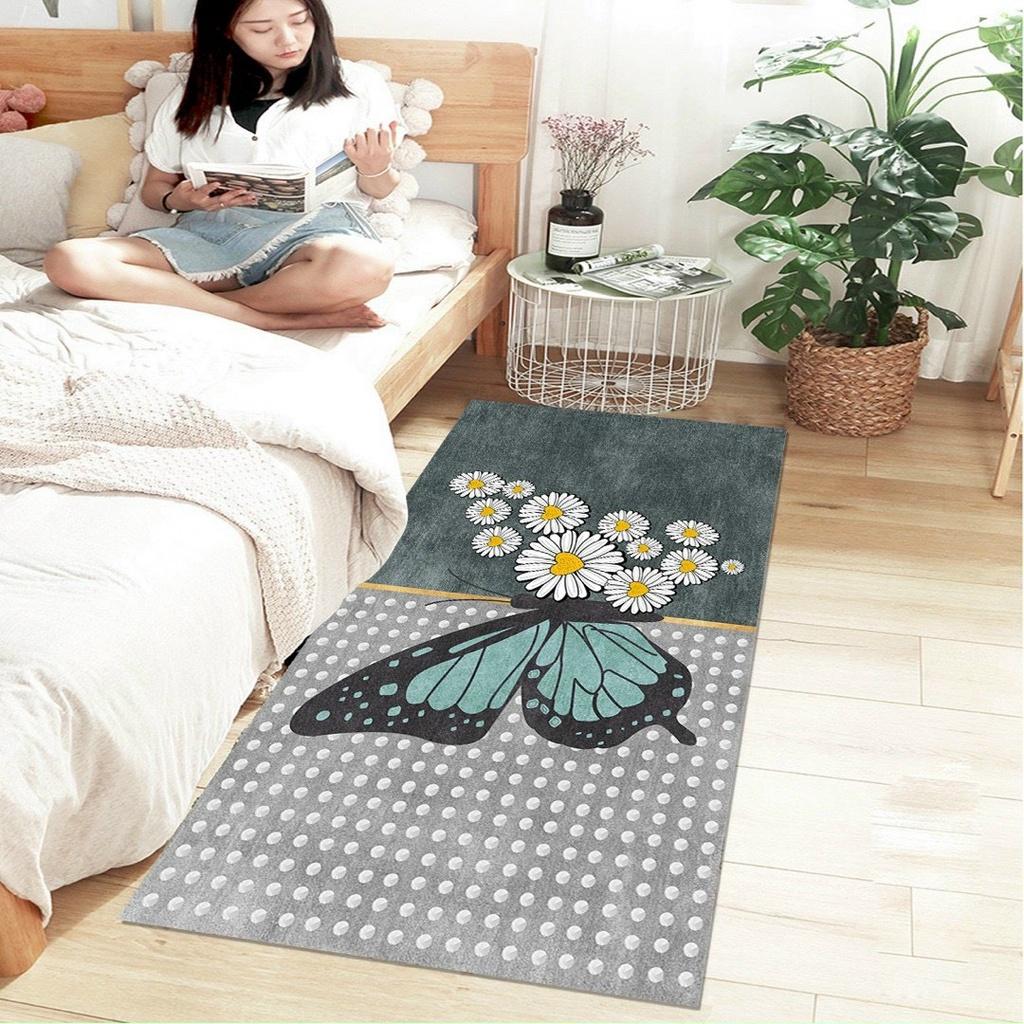 Thảm chân giường CHO BÉ thảm trải trang trí chân giường phòng ngủ chất vải bali cao cấp 80cm x 200cm