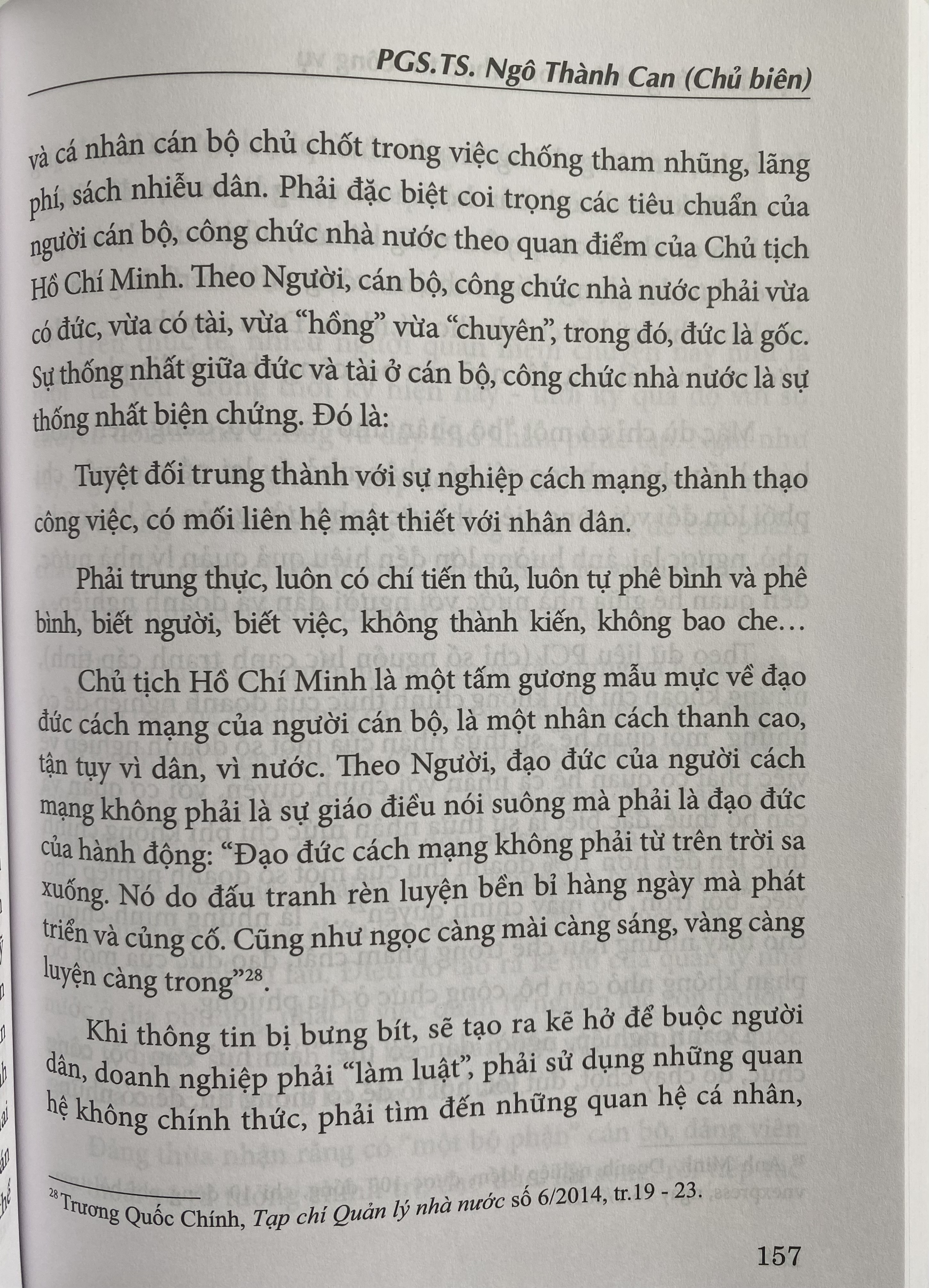 Đạo đức công chức trong thực thi công vụ