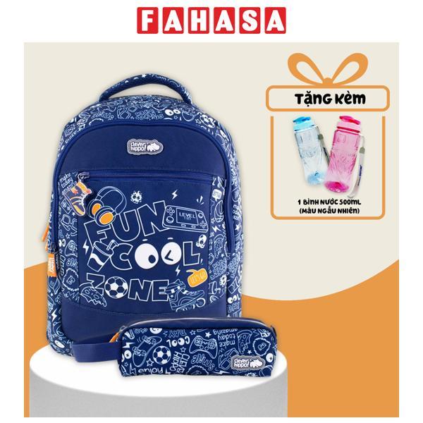 Combo Ba Lô Activego + Bóp Viết Cool &amp; Fun Clever Hippo - Trung Học (Tặng Kèm Bình Nước 500ml)