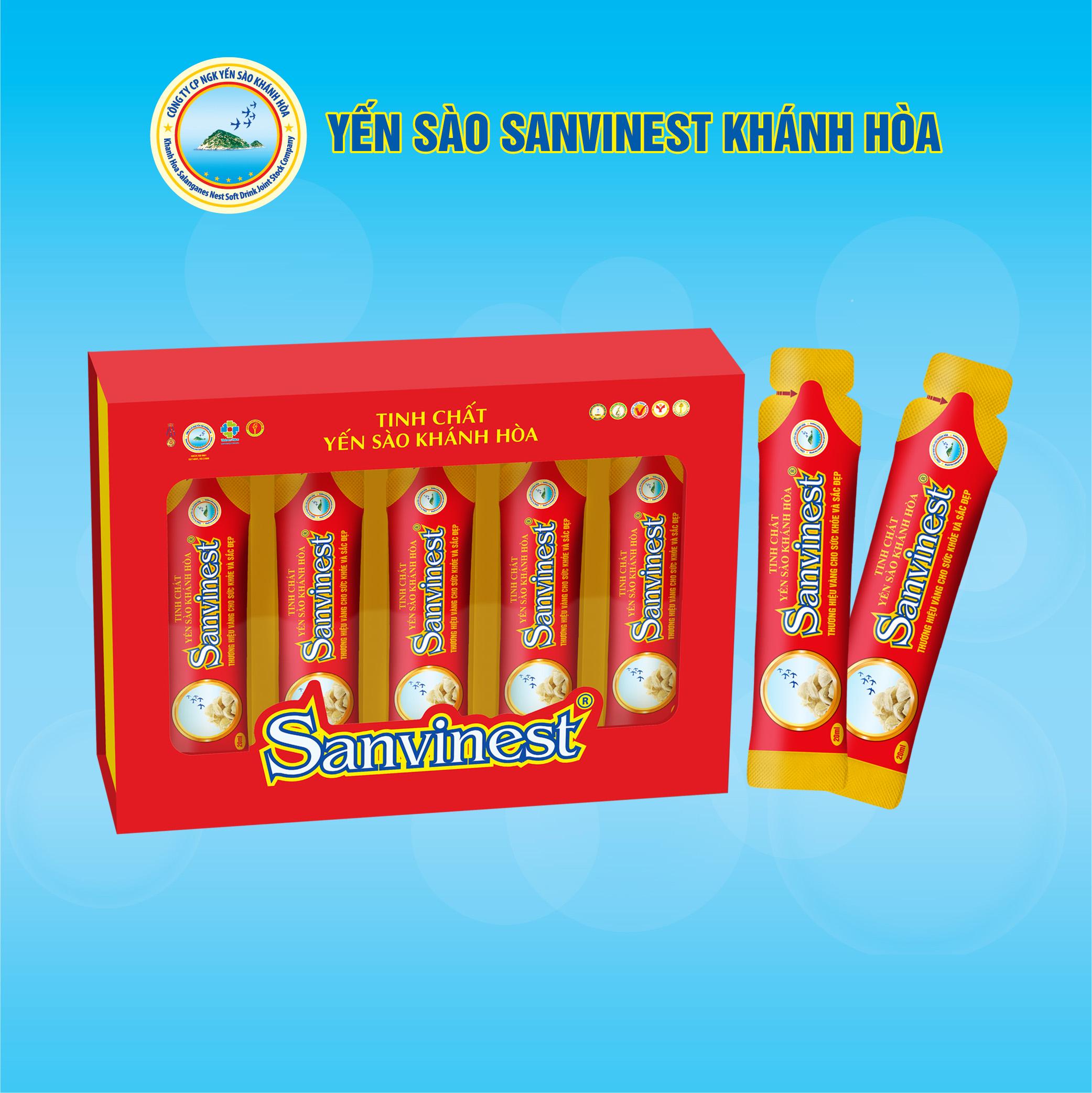 Hộp quà tặng Tinh chất Yến sào Khánh Hòa Sanvinest 20 túi 20ml