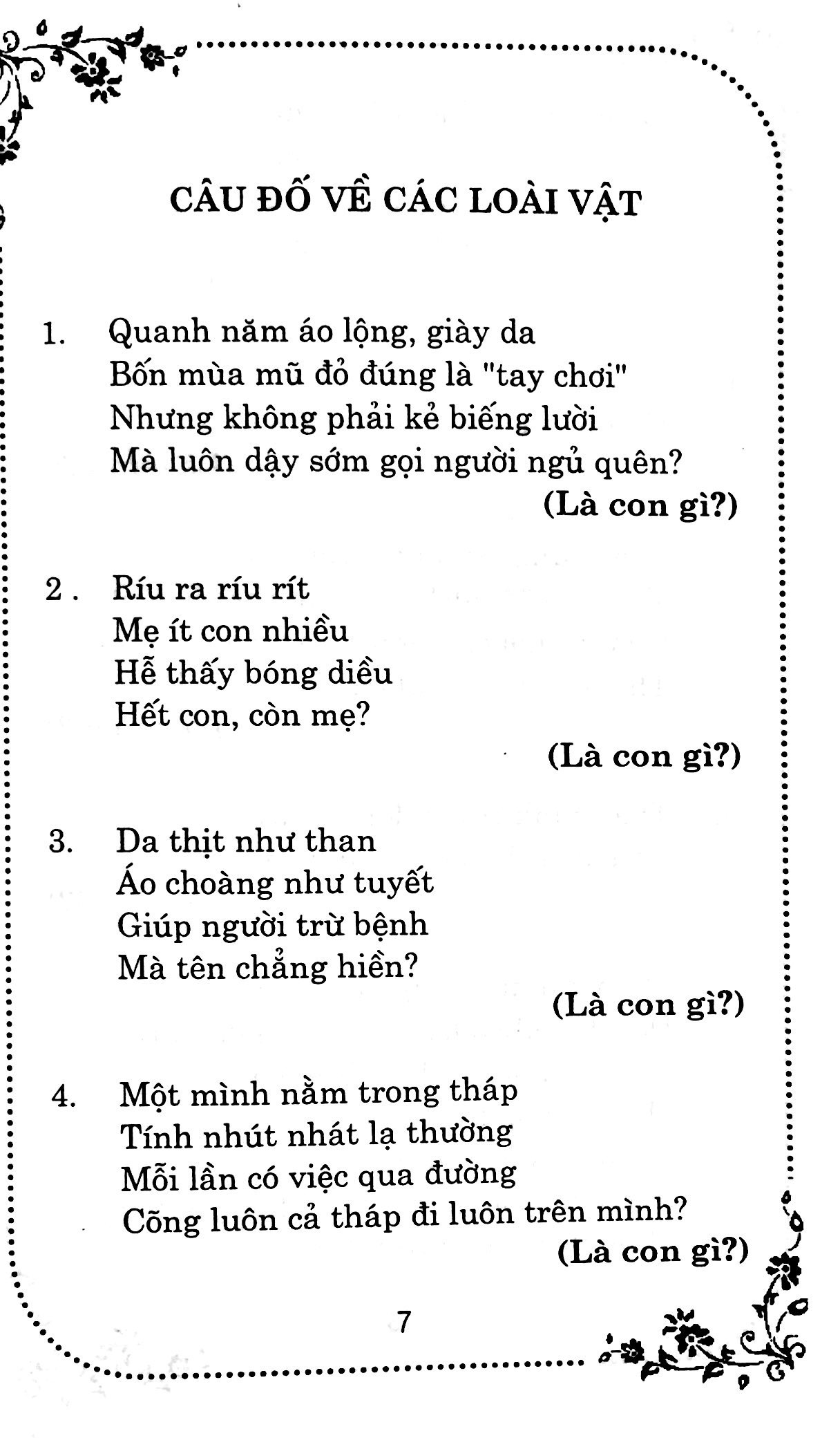 Câu Đố Dân Gian Việt Nam