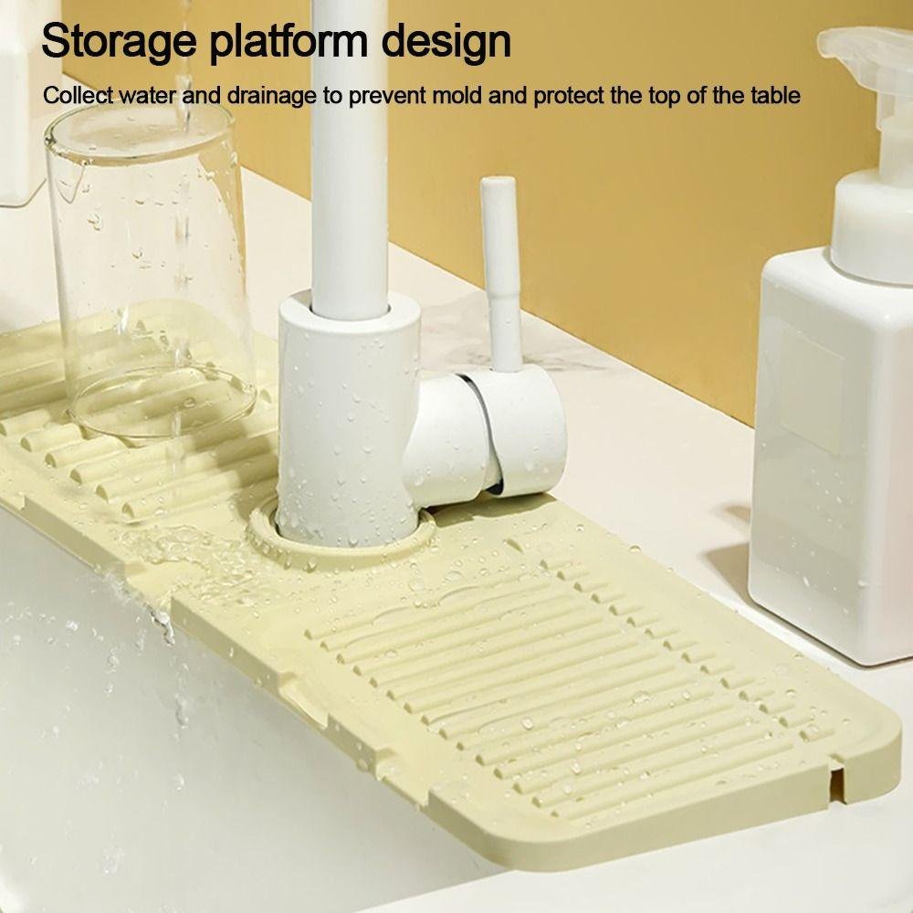 Thảm Silicone Gắn Vòi Nước Bồn Rửa Chén Chống Văng Nước