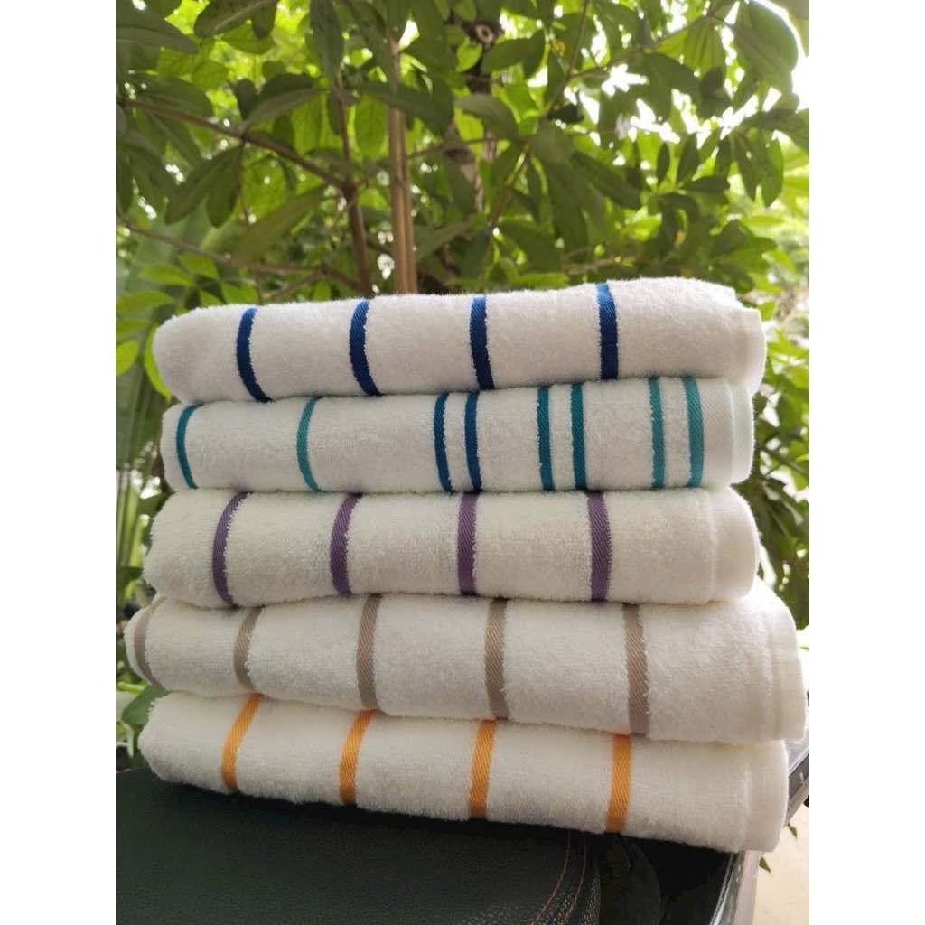 Khăn Tắm Biển Size 70x150cm 100% Cotton Khăn Tắm Khách Sạn Cao Cấp Xuất Khẩu Họa Tiết Kẻ Sọc
