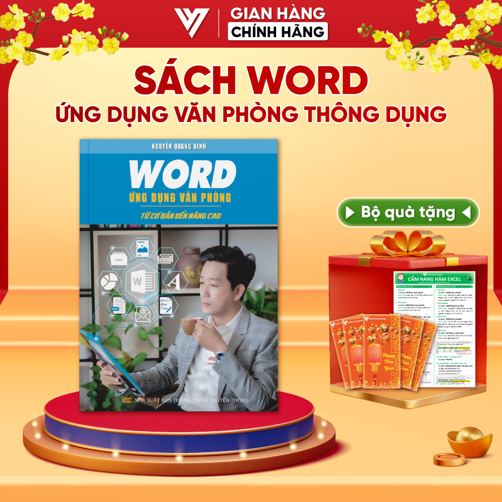 Sách Word Đào Tạo Tin Học Ứng Dụng Văn Phòng Từ Cơ Bản Đến Nâng Cao Kèm Theo Khóa Học Online
