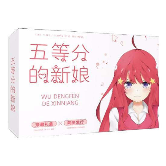 Hộp quà tặng anime Gotoubun no Hanayome Nhà Có Năm Nàng Dâu có poster postcard bookmark
