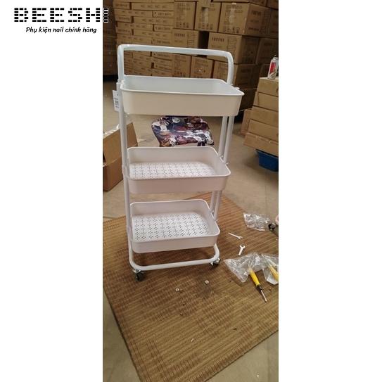 Xe đẩy spa 3 tầng {} xe đẩy đựng đồ bỉm sữa, đồ dùng đa năng , beeshi shop nail
