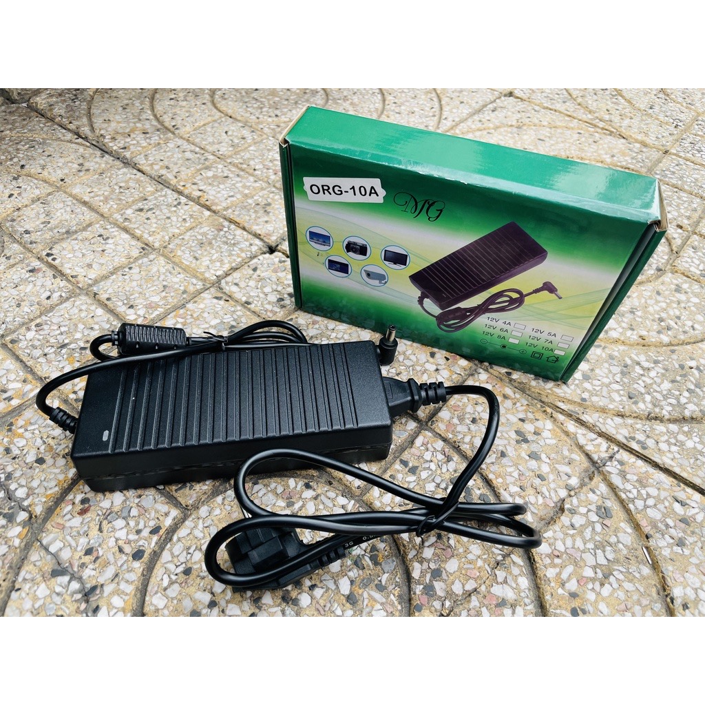 Nguồn ADAPTER 12V 10A dùng cho bơm mini, đèn led, camera. Cho dòng điện ổn định. Bảo hành 6 tháng