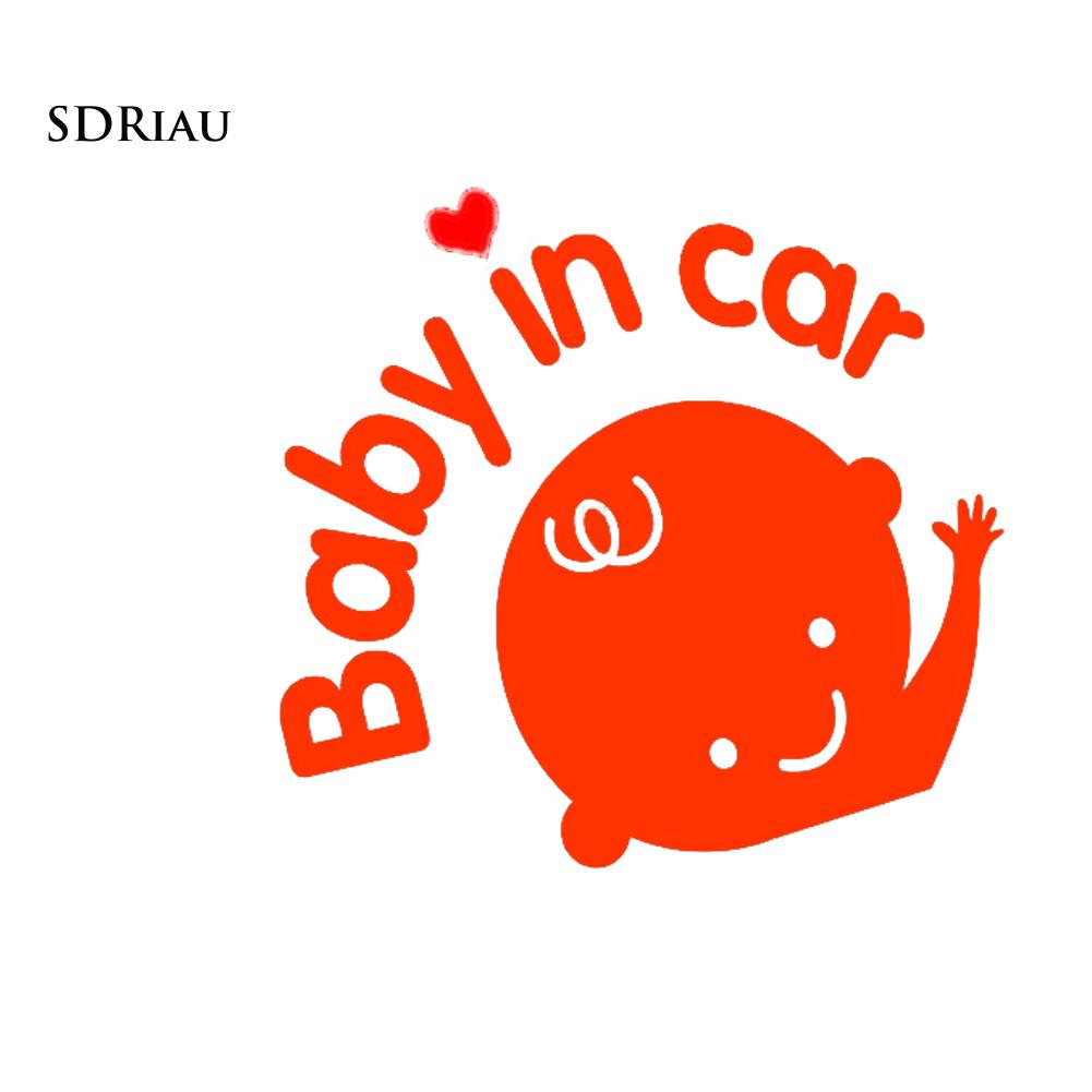 Sticker Dán Trang Trí Xe Hơi Họa Tiết Chữ Baby In Car