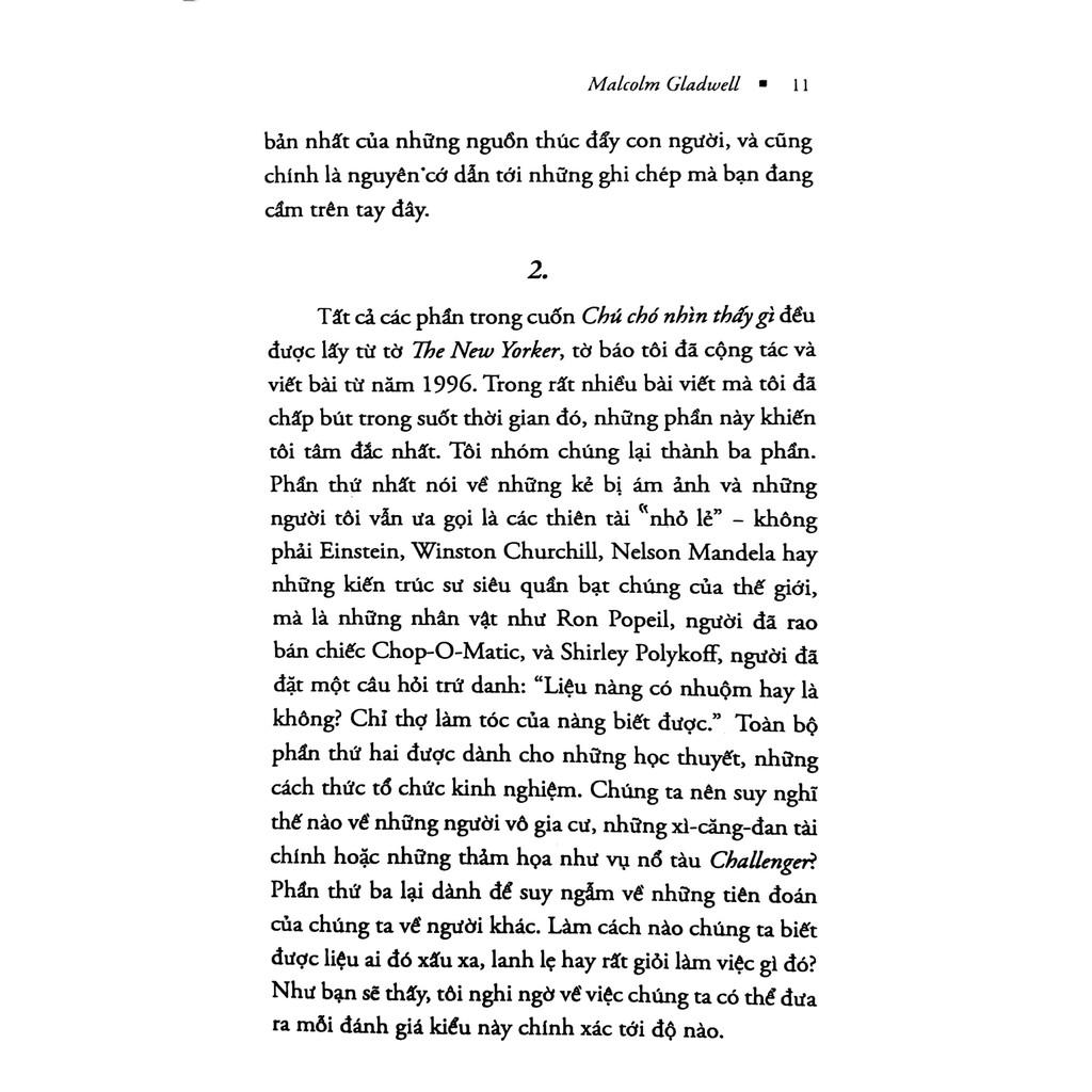 Chú Chó Nhìn Thấy Gì? - Malcolm Gladwell (Tái Bản Mới Nhất) - Bản Quyền