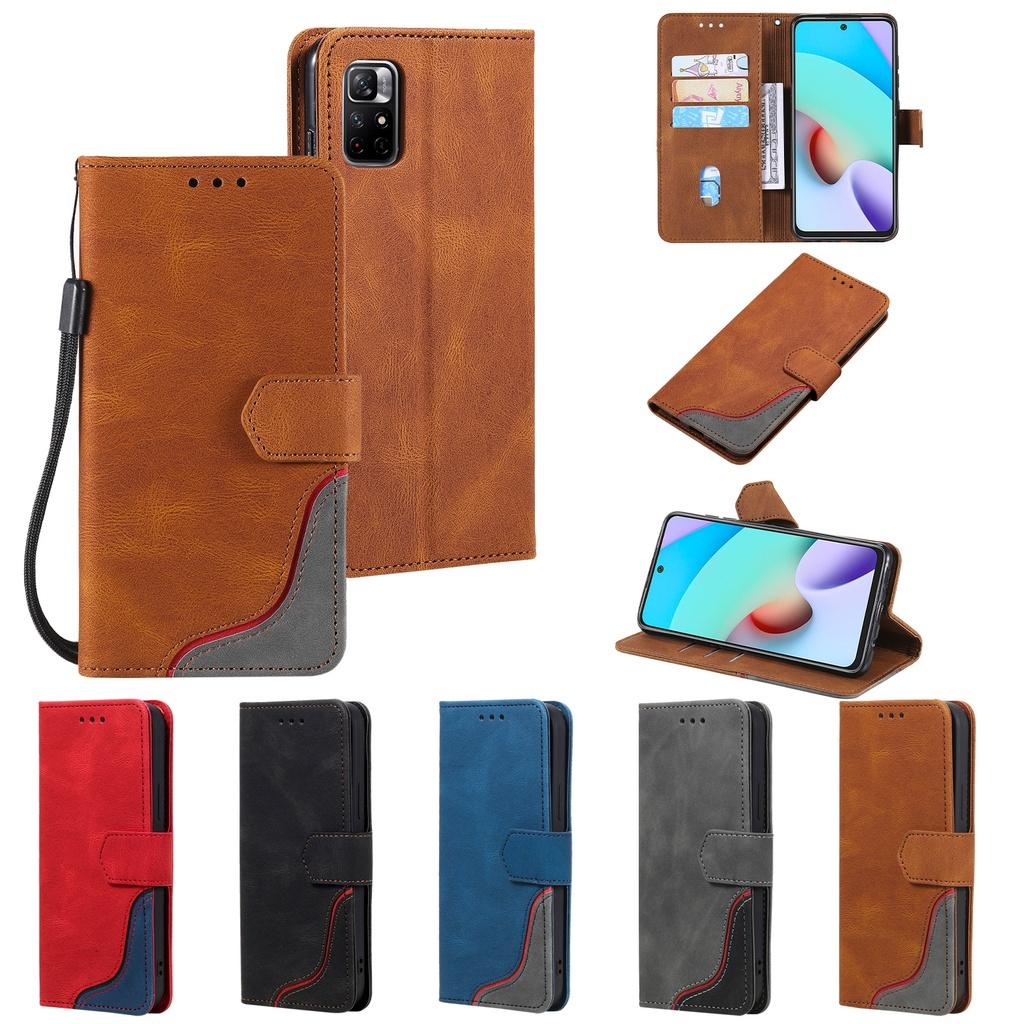 Ốp lưng điện thoại dạng ví da lật dành cho Xiaomi Redmi Note 11 Note 10 Pro