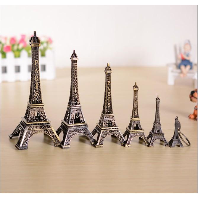 KHO-HN * Mô hình tháp Eiffel đồng đúc size 25cm trang trí nhà búp bê, bonsai, tiểu cảnh