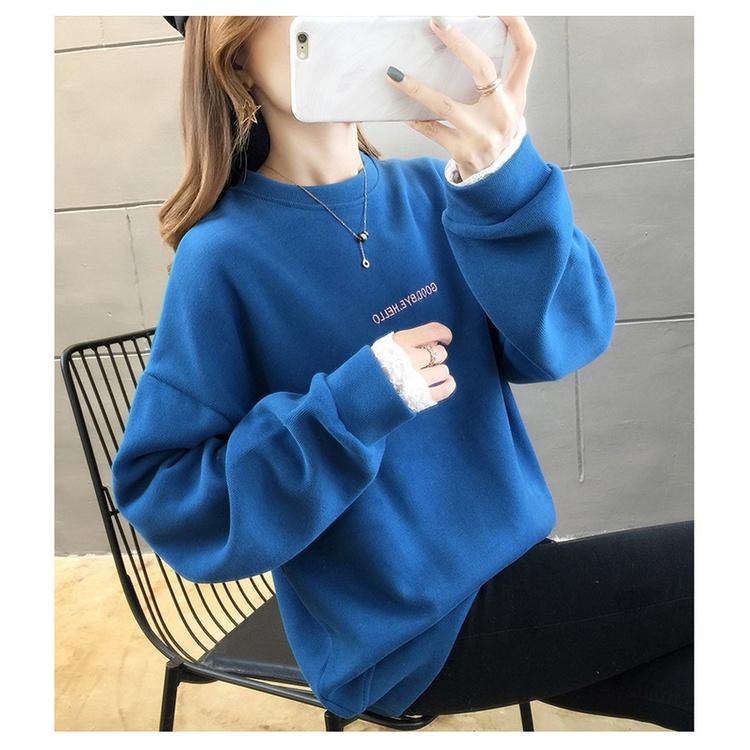 Áo Sweater Nỉ Xanh Dài Tay GOODBYE HELLO