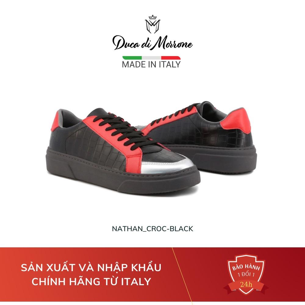 Giày Sneaker Nam DUCA DI MORRONE Họa Tiết Phong Cách Casual Năng Động Chất Liệu Da Cao Cấp Nhập Khẩu từ Ý