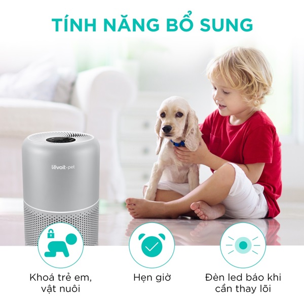 Máy Lọc Không Khí Diệt Khuẩn Levoit Core P350 40m2 Bộ lọc HEPA 13 Lọc Bụi Mịn | Hàng Chính Hãng